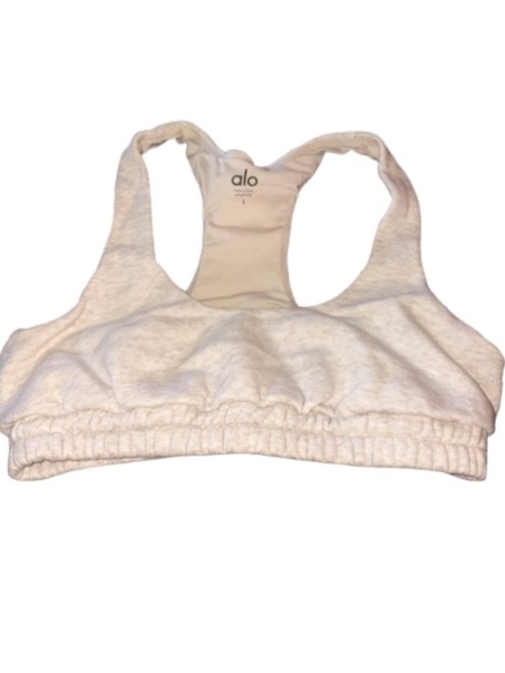 Alo Soft Cream Racerback Sports Bra size S